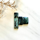Large Sea Green Bar Crescent Lake Variscite, Set of 3 Background