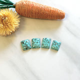 Small Sky Blue Square Namtso Lake Turquoise, Set of 4 Background