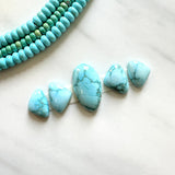 Small Faint Blue Mixed Sand Hill Turquoise, Set of 5 Background