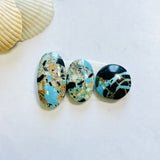Small Ocean Blue Mixed Yungai Turquoise, Set of 3 Background