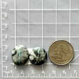 Medium Sky Blue Round Blue Moon Turquoise, Set of 2 Dimensions