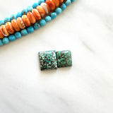 Small Sea Green Square Namtso Lake Turquoise, Set of 2 Background
