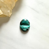 Small Bamboo Green Half Moon Bamboo Mountain Turquoise, Set of 2 Background