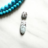 Small White Mixed Sand Hill Turquoise, Set of 2 Background