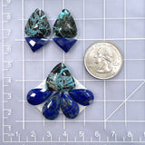 Medium Mixed Mixed Mixed Turquoise, Set of 9 Dimensions