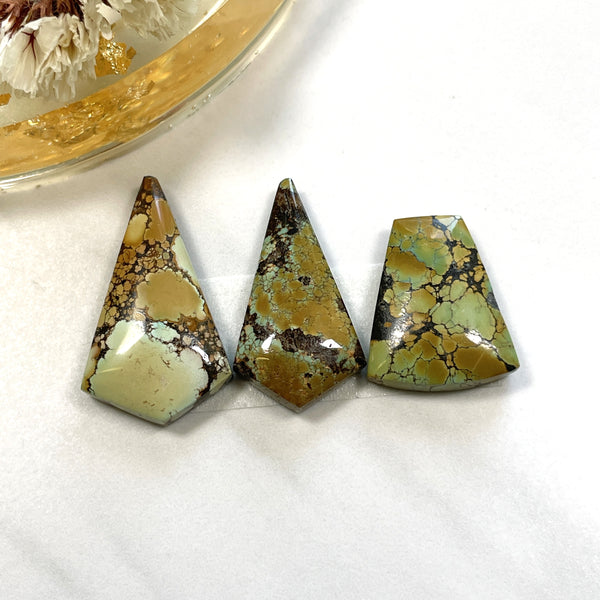 Large Earth Brown Mixed Treasure Mountain Turquoise, Set of 3 Background