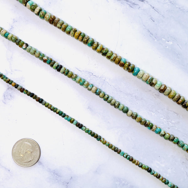 Fox Turquoise Rondelle Beads