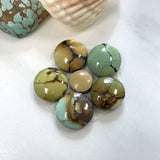 Small Mixed Round Mixed Turquoise, Set of 7 Background