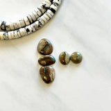 Small Deep Green Mixed Royston Turquoise, Set of 5 Background