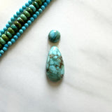 Small Sky Blue Mixed Namtso Lake Turquoise, Set of 2 Background