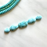 Small Sky Blue Mixed Namtso Lake Turquoise, Set of 5 Background