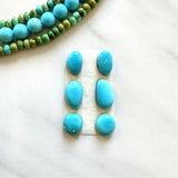 Small Sky Blue Freeform Sleeping Beauty Turquoise, Set of 6 Background