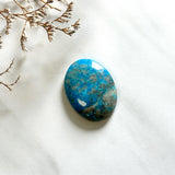 Large Sky Blue Oval Ithaca Peak Turquoise Background