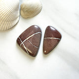 Large Red Freeform White Buffalo Dolomite, Set of 2 Background