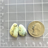 Small Light Yellow Mixed Crescent Lake Variscite, Set of 2 Dimensions