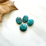 Medium Ocean Blue Oval Yungai Turquoise, Set of 4 Background