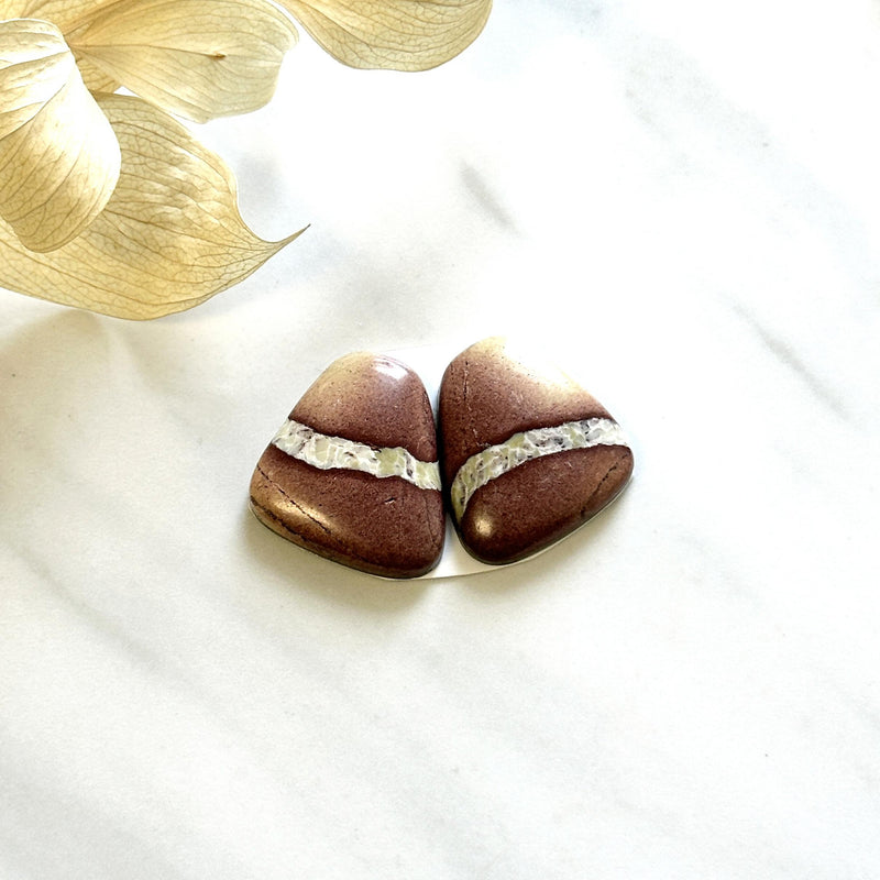 Large Red Freeform White Buffalo Dolomite, Set of 2 Background