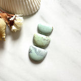 Small Light Yellow Half Moon Crescent Lake Variscite, Set of 3 Background