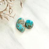 Medium Sky Blue Freeform Number 8 Turquoise, Set of 2 Background