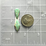Small Mint Green Mixed Namtso Lake Turquoise, Set of 2 Dimensions