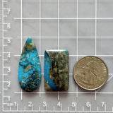 Large Sky Blue Mixed Ithaca Peak Turquoise, Set of 2 Dimensions