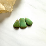 Small Sea Green Mixed Crescent Lake Variscite, Set of 3 Background