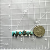 Small Sky Blue Oval Yungai Turquoise, Set of 6 Dimensions