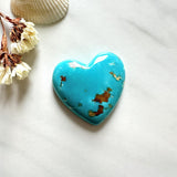 Large Sky Blue Heart Ithaca Peak Turquoise Background