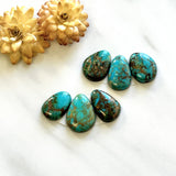 Small Sky Blue Mixed Number 8 Turquoise, Set of 6 Background