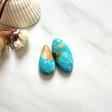 Large Sky Blue Mixed Royston Turquoise, Set of 2 Background