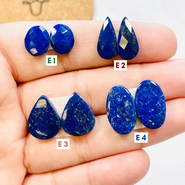 1. Small Oval Lapis Lazuli, Set of 2 - 072624