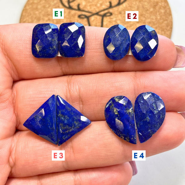 1. Medium Cushion Lapis Lazuli, Set of 2 - 090824