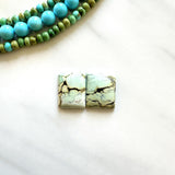 Small Light Yellow Square Crescent Lake Variscite, Set of 2 Background