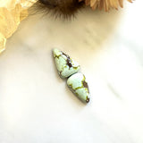 Small Mint Green Teardrop Crescent Lake Variscite, Set of 2 Background