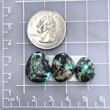 Medium Sky Blue Freeform Blue Moon Turquoise, Set of 3 Dimensions