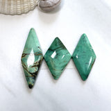 Large Mint Green Diamond Crescent Lake Variscite, Set of 3 Background