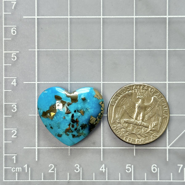 Large Sky Blue Heart Ithaca Peak Turquoise Dimensions