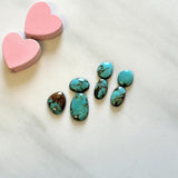 Small Sky Blue Mixed Tyrone Turquoise, Set of 7 Background