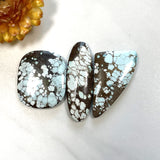 Large Faint Blue Mixed Sand Hill Turquoise, Set of 3 Background