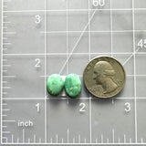 Small Mint Green Oval Broken Arrow Variscite, Set of 2 Dimensions