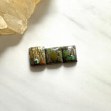 Medium Bamboo Green Square Bamboo Mountain Turquoise, Set of 3 Background