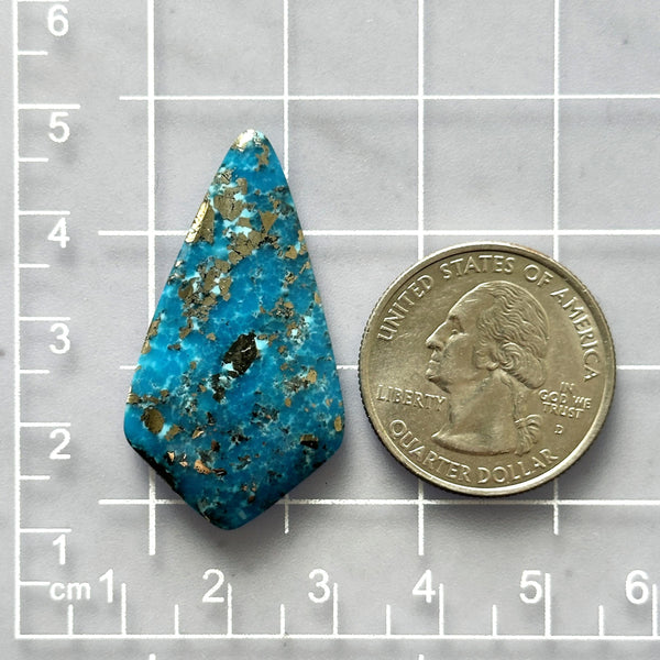 Large Ocean Blue Shield Ithaca Peak Turquoise Dimensions
