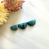 Small Ocean Blue Half Moon Yungai Turquoise, Set of 3 Background