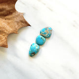 Small Sky Blue Mixed Number 8 Turquoise, Set of 3 Background