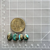 Small Sky Blue Mixed Sonora Turquoise, Set of 4 Dimensions