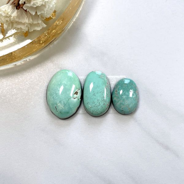 Medium Mint Green Mixed Carico Lake Turquoise, Set of 3 Background