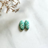 Small Sea Green Oval Namtso Lake Turquoise, Set of 2 Background