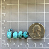 Small Sky Blue Oval Blue Moon Turquoise, Set of 4 Dimensions