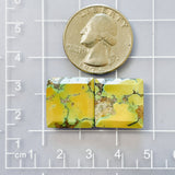 Medium Yellow Square Treasure Mountain Turquoise, Set of 2 Dimensions