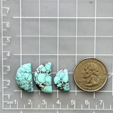 Small Sky Blue Half Moon Yungai Turquoise, Set of 3 Dimensions